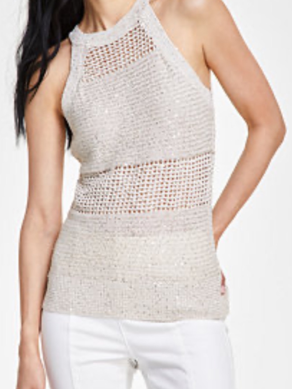 INC International Concepts Women's Sparkling Beige Mini Dress